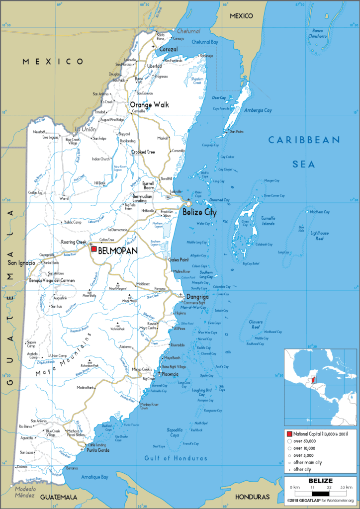 Belize Road map